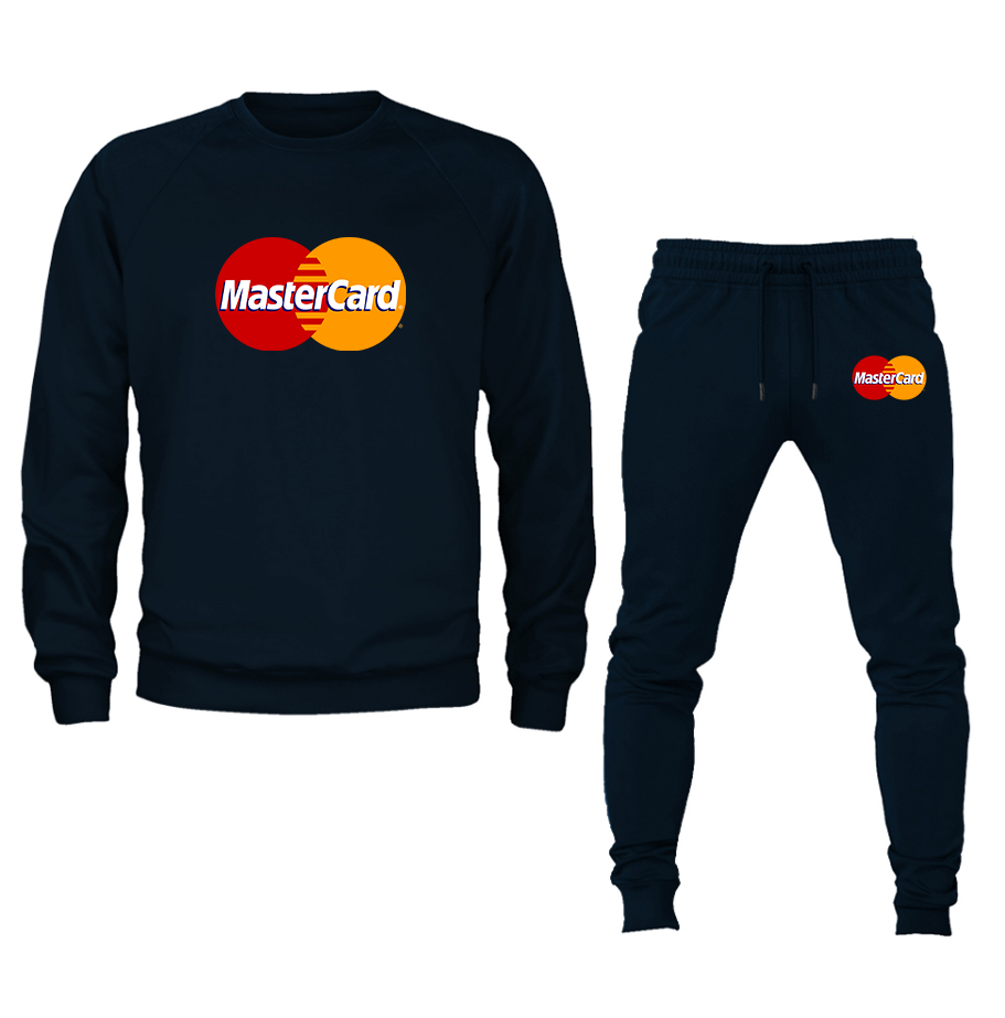 Men's Master Card Crewneck Sweatshirt Joggers Suit