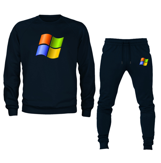 Men's Microsoft Crewneck Sweatshirt Joggers Suit