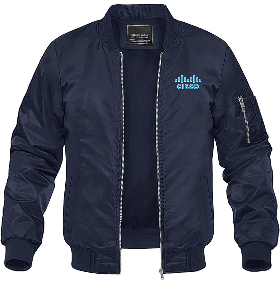 Men's Cisco Lightweight Bomber Jacket Windbreaker Softshell Varsity Jacket
