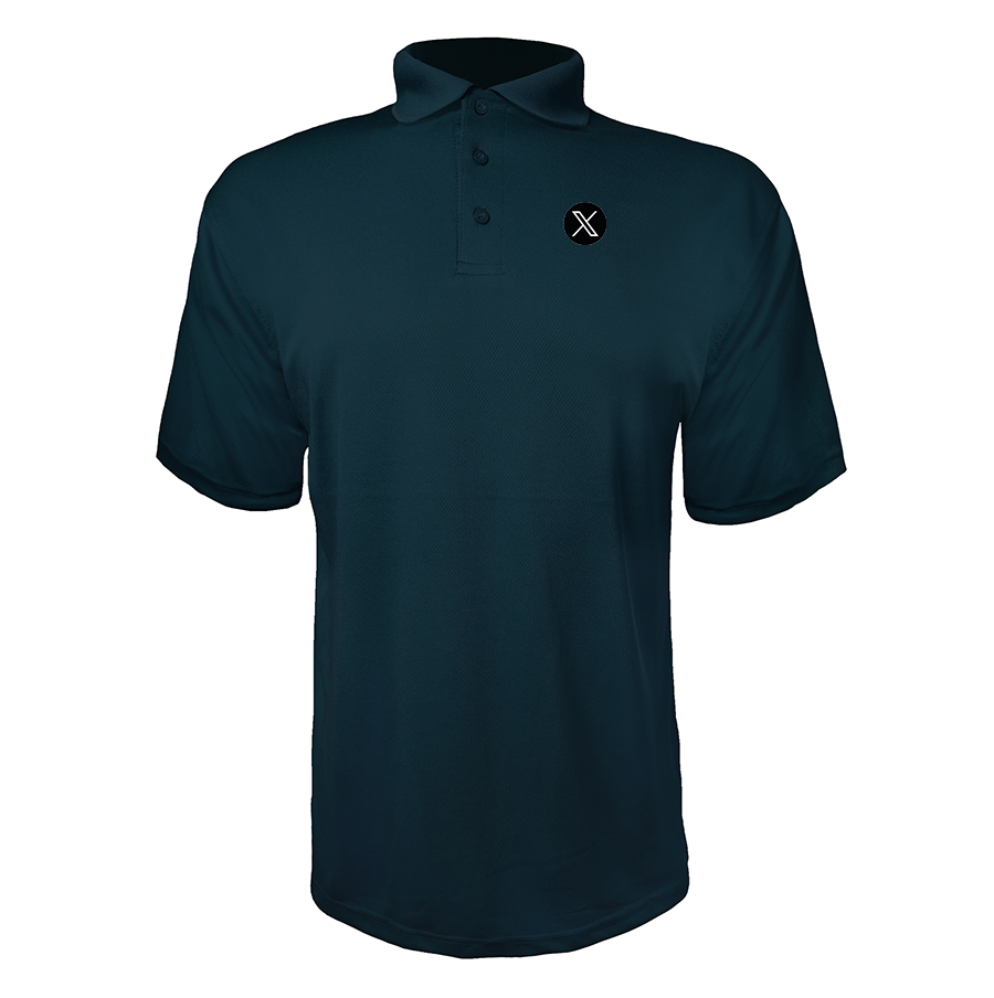 Men's Twitter X Polyester Polos