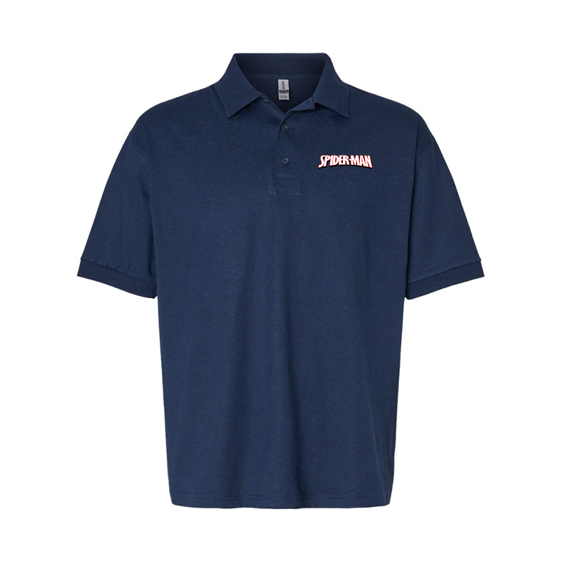 Men's Spider Man  Gildan Dry Blend Jersey Polo