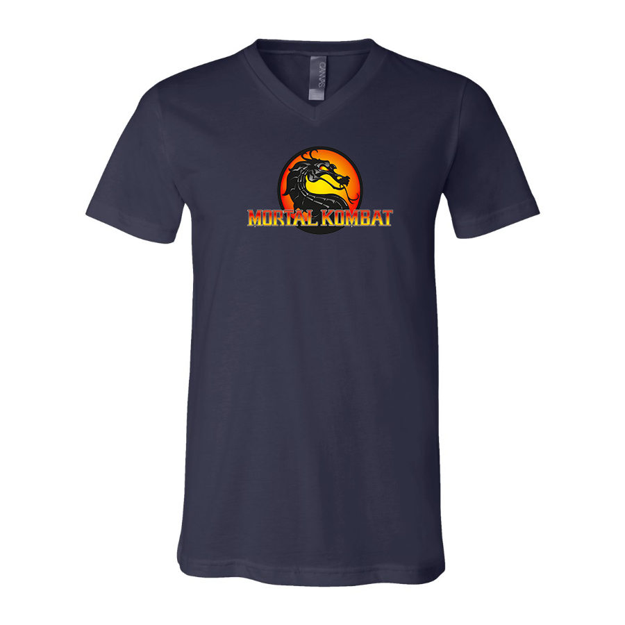 Men's Mortal Kombat BELLA  CANVAS  Jersey V-Neck Tee