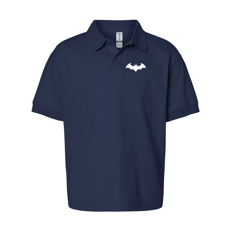 Youth's Batman  Gildan Dry Blend Jersey Polo