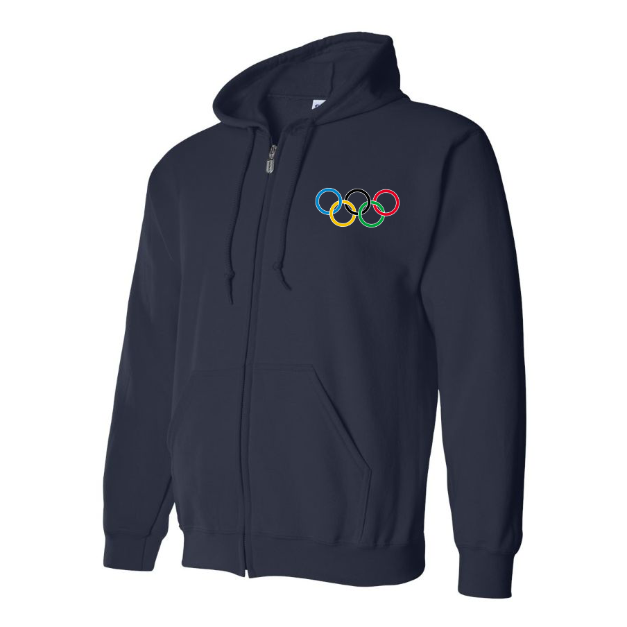 Men's Olympics Rings Zipper Hoodie