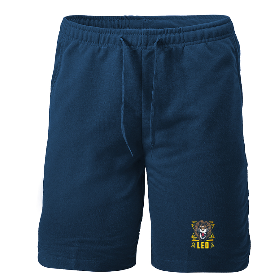 Men's Leo Zodiac Sign Athletic Fleece Shorts