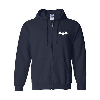 Men's Batman Gildan Heavy Blend Full-Zip Hooded Sweatshirt