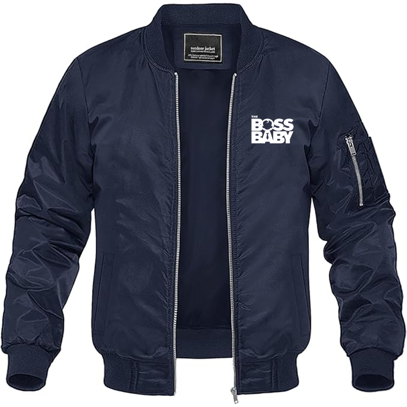 MAGNIVIT Men's Boss Baby  Lightweight Bomber Jacket Windbreaker Casual Fall Spring Outdoor Coat