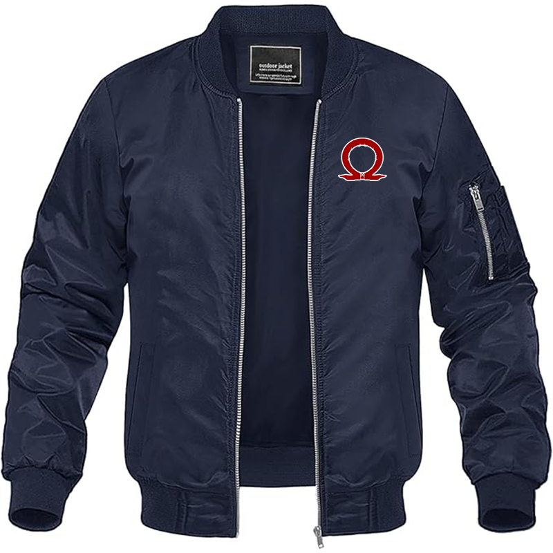 MAGNIVIT Men's God Of War Lightweight Bomber Jacket Windbreaker Casual Fall Spring Outdoor Coat