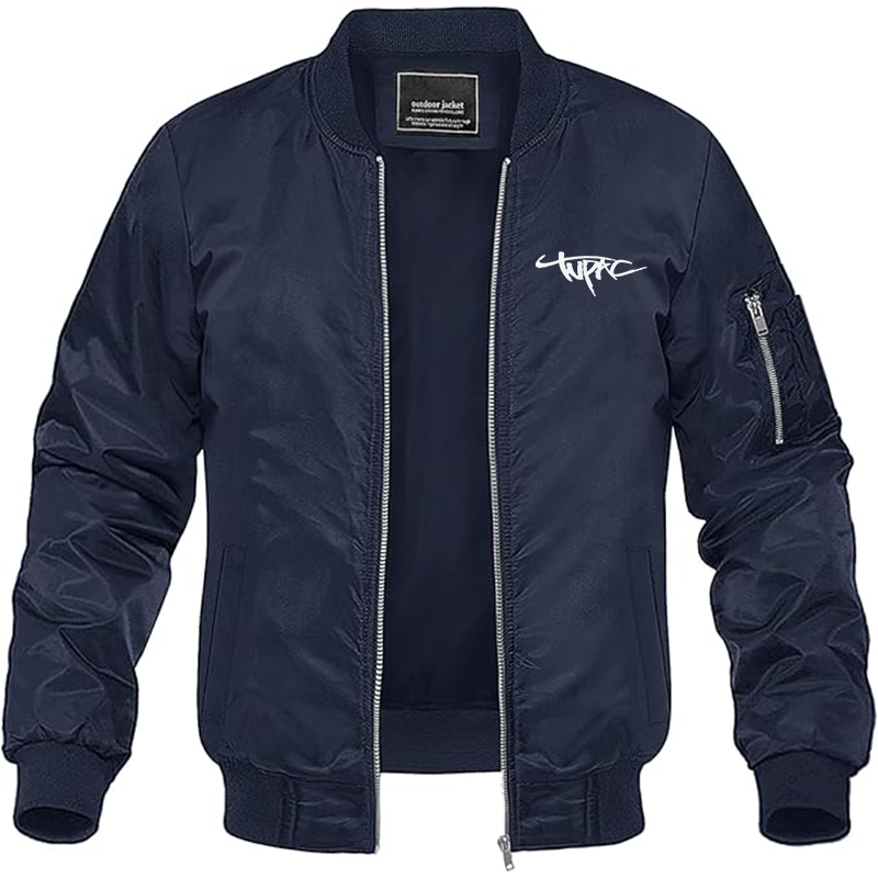 MAGNIVIT Men's Tupac Lightweight Bomber Jacket Windbreaker Casual Fall Spring Outdoor Coat