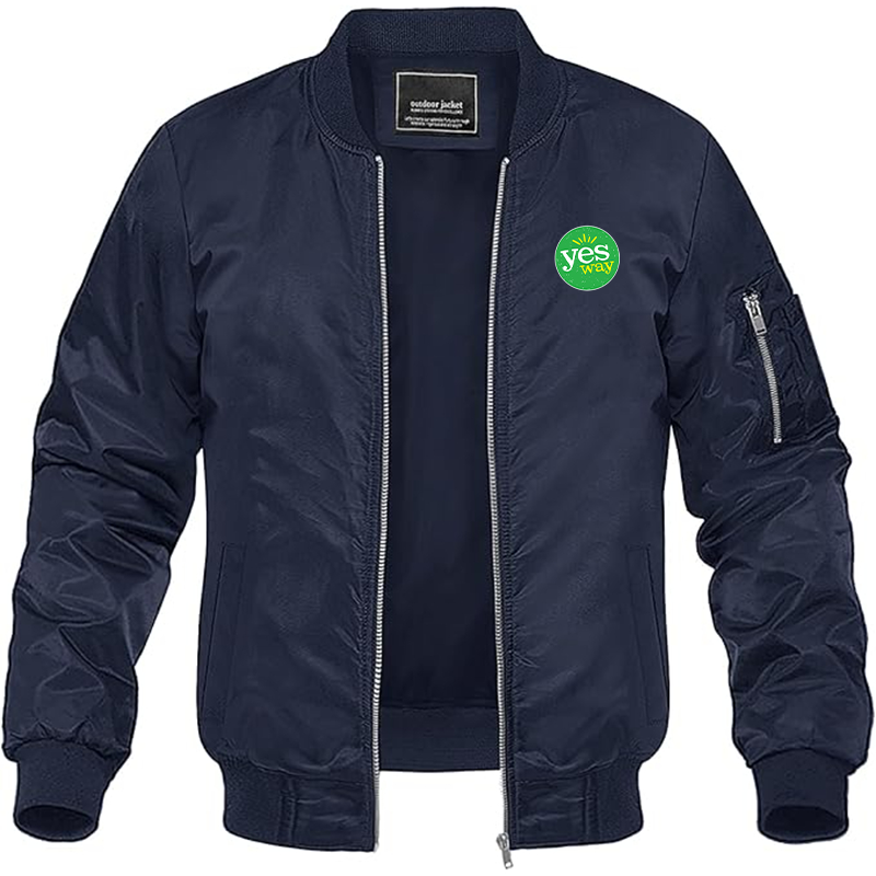MAGNIVIT Men's Yes Way  Lightweight Bomber Jacket Windbreaker Casual Fall Spring Outdoor Coat