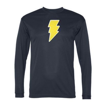 Men's Black Adam Polyester Long Sleeve T-Shirt