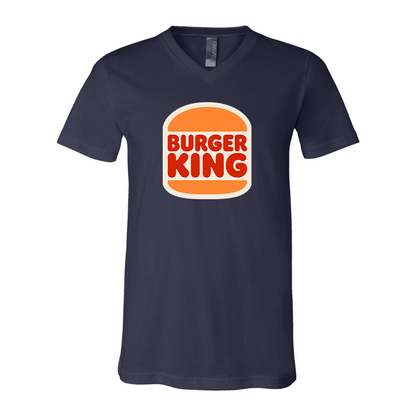 Men's Burger King BELLA  CANVAS  Jersey V-Neck Tee