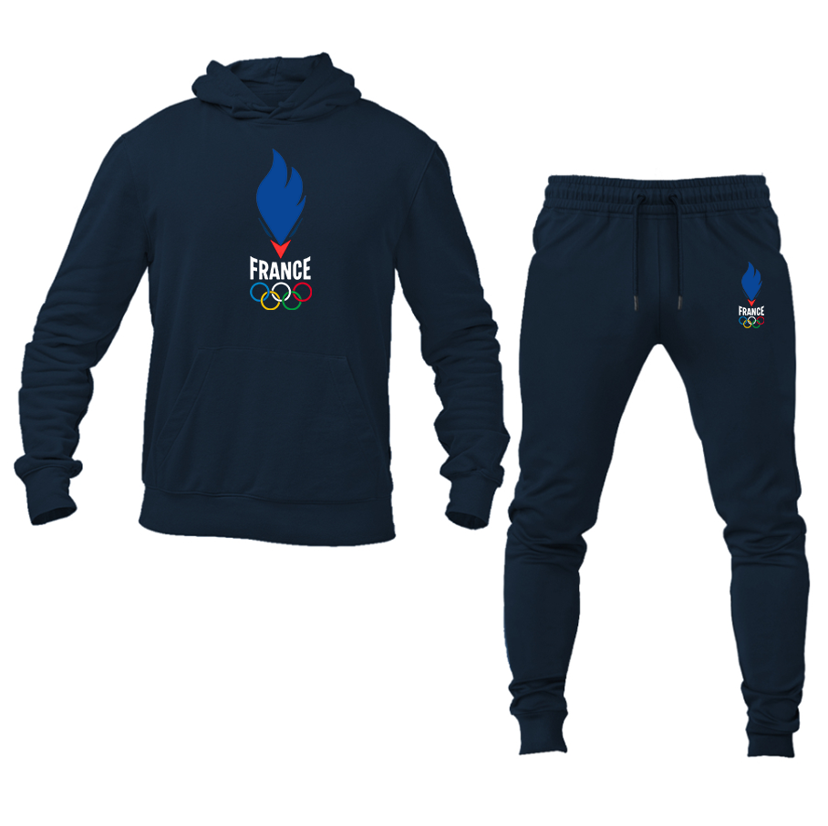 Men's France Olympia 2024 Hoodie and Joggers Set