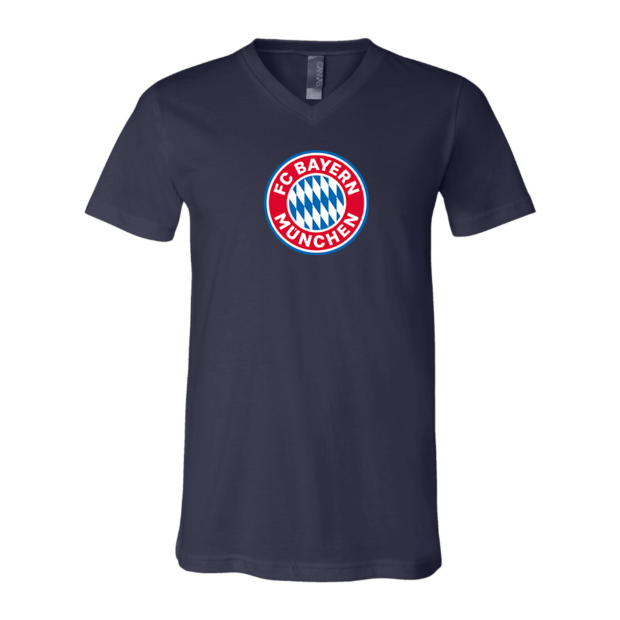Men's  FC Bayern Munich BELLA  CANVAS  Jersey V-Neck Tee
