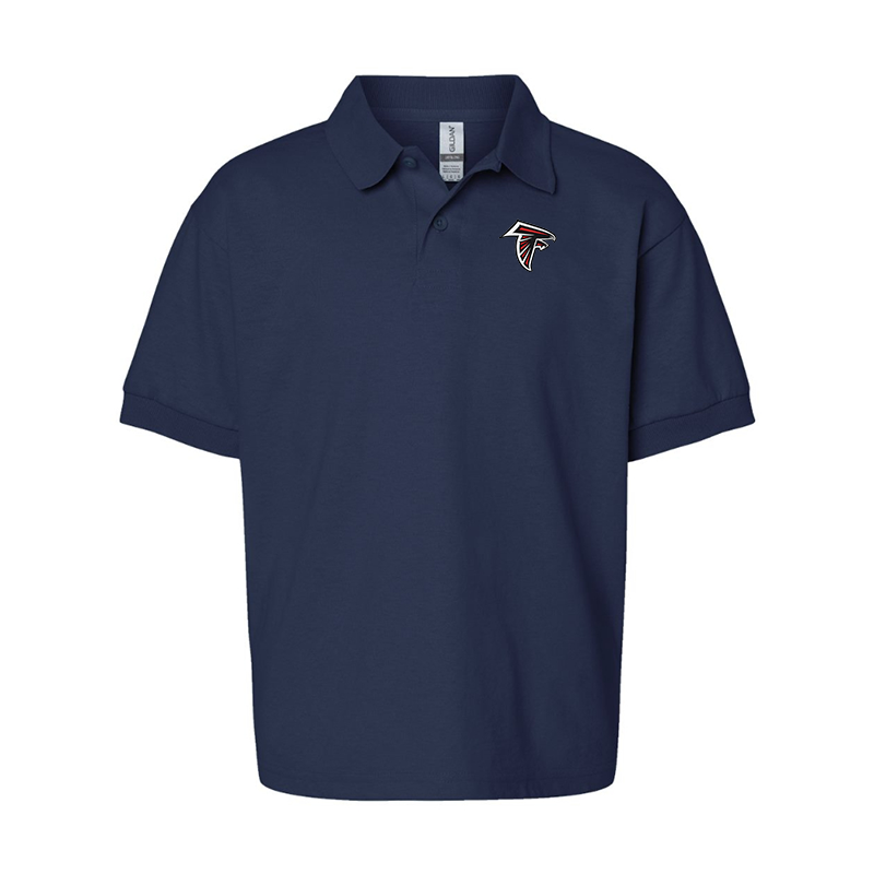 Youth's Atlanta Falcons Embroidered Gildan Dry Blend Jersey Polo