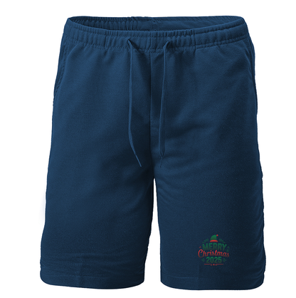 Men's Merry Christmas 2025 Athletic Fleece Shorts