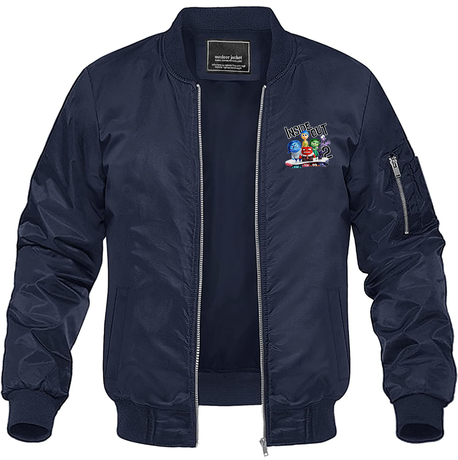 Men's Inside Out 2 Lightweight Bomber Jacket Windbreaker Softshell Varsity Jacket