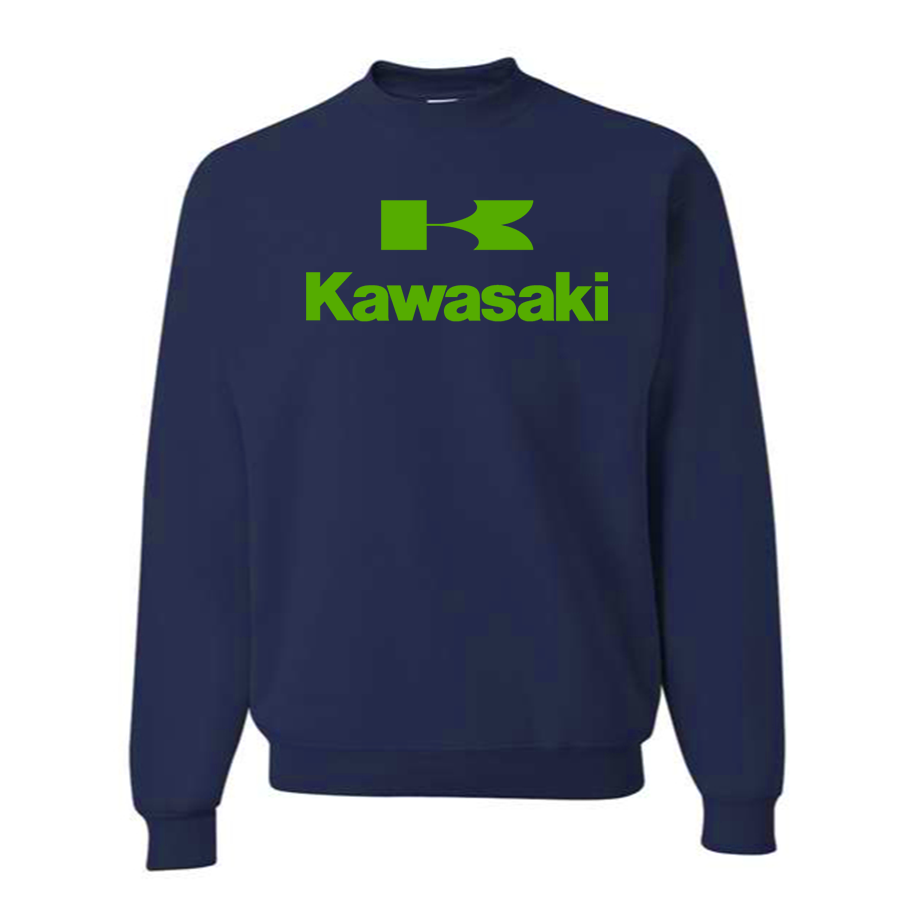 Men's Kawasaki Bike Motorcycle Crewneck Sweatshirt