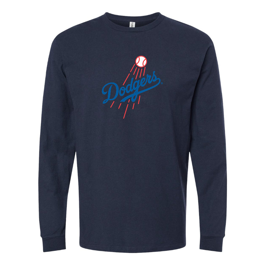 Men's Los Angeles Dodgers Long sleeves Cotton Blend T-Shirt