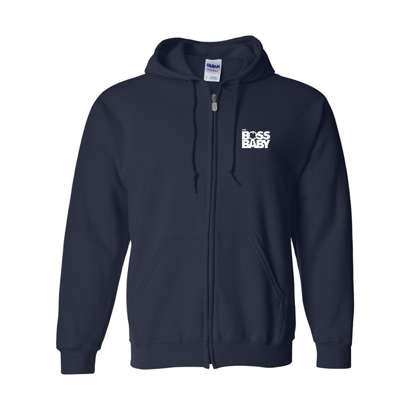 Men's Boss Baby  Gildan Heavy Blend Full-Zip Hooded Sweatshirt