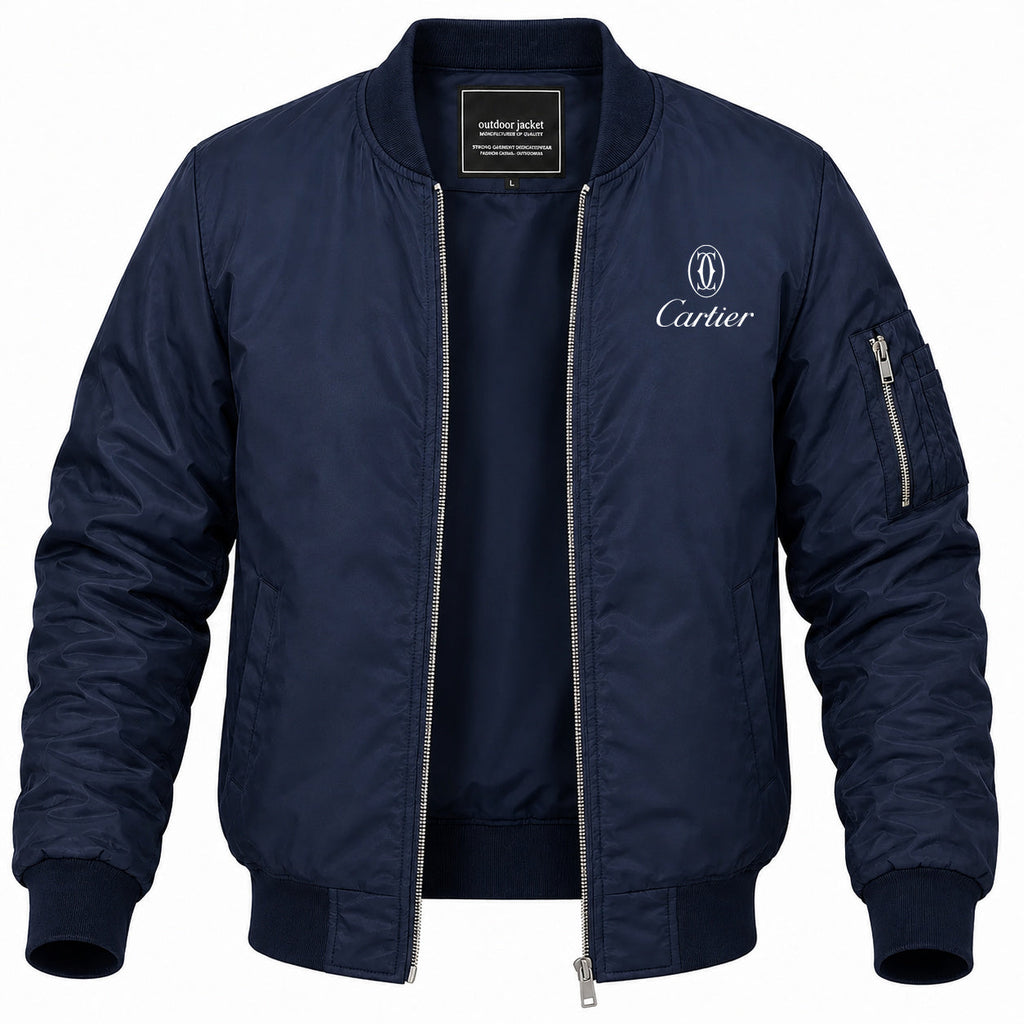 Men's Cartier Lightweight Bomber Jacket Windbreaker Softshell Varsity Jacket Coat