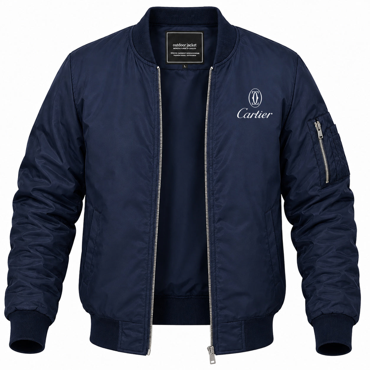 Men's Cartier Lightweight Bomber Jacket Windbreaker Softshell Varsity Jacket Coat