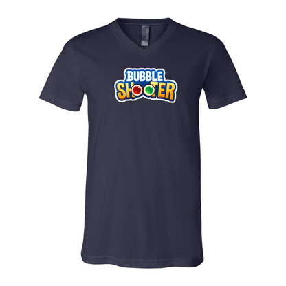 Men's Bubble Shooter BELLA  CANVAS  Jersey V-Neck Tee