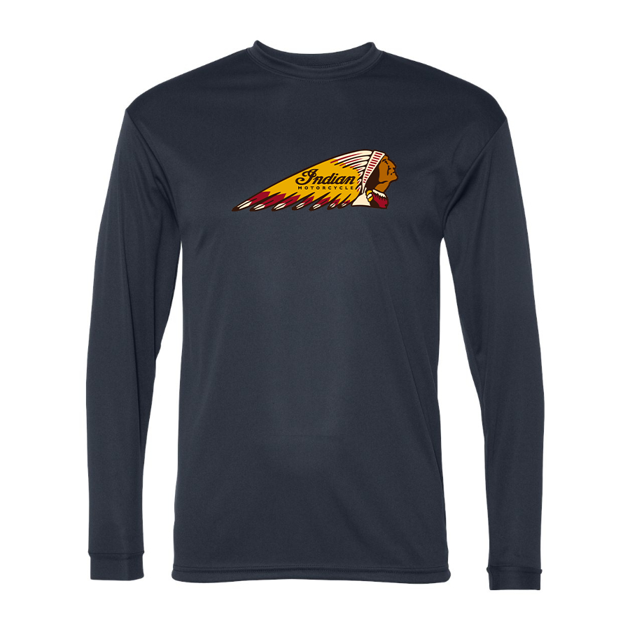 Men's Indian Motorcycle Polyester Long Sleeve T-Shirt