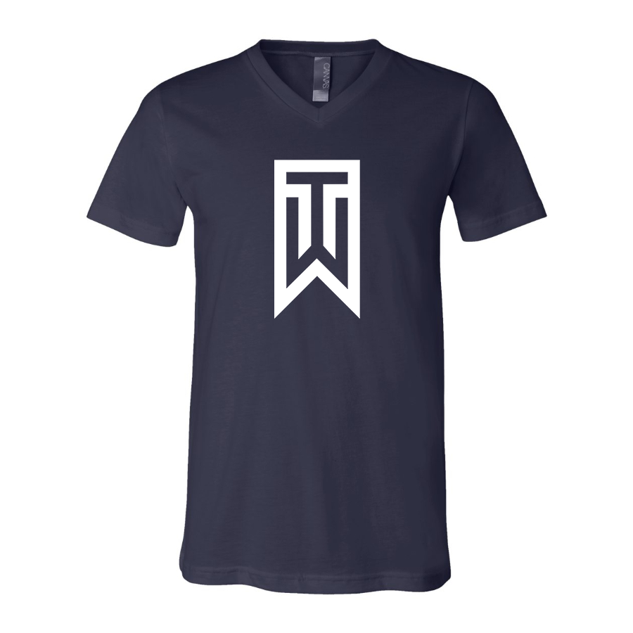 Men's Tiger Woods BELLA  CANVAS  Jersey V-Neck Tee