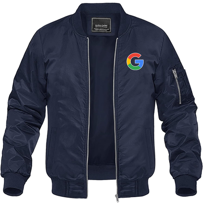 Men's Google Lightweight Bomber Jacket Windbreaker Softshell Varsity Jacket