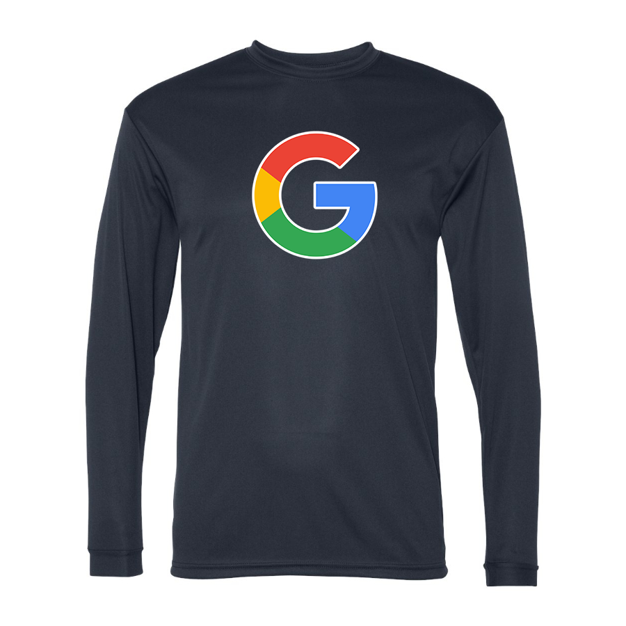 Men's Google Polyester Long Sleeve T-Shirt