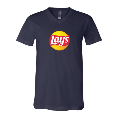 Men's Lays BELLA  CANVAS  Jersey V-Neck Tee