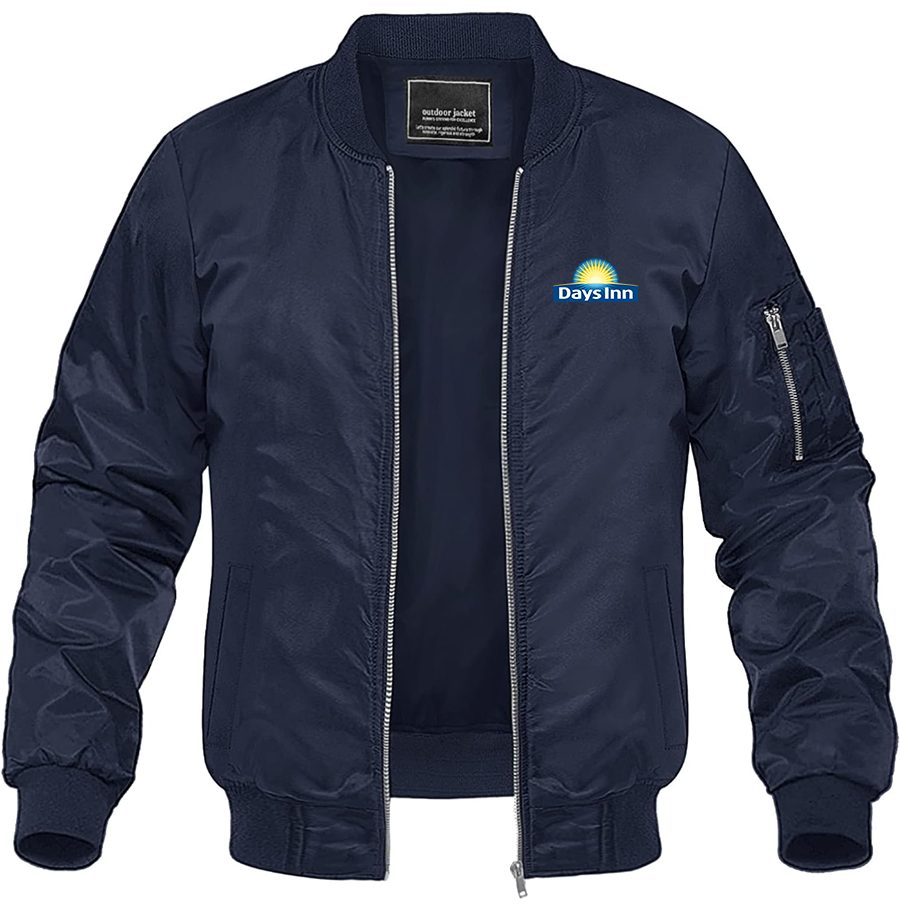 Men's Days Inn Lightweight Bomber Jacket Windbreaker Softshell Varsity Jacket