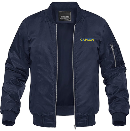 Men's Capcom  Lightweight Bomber Jacket Windbreaker Softshell Varsity Jacket