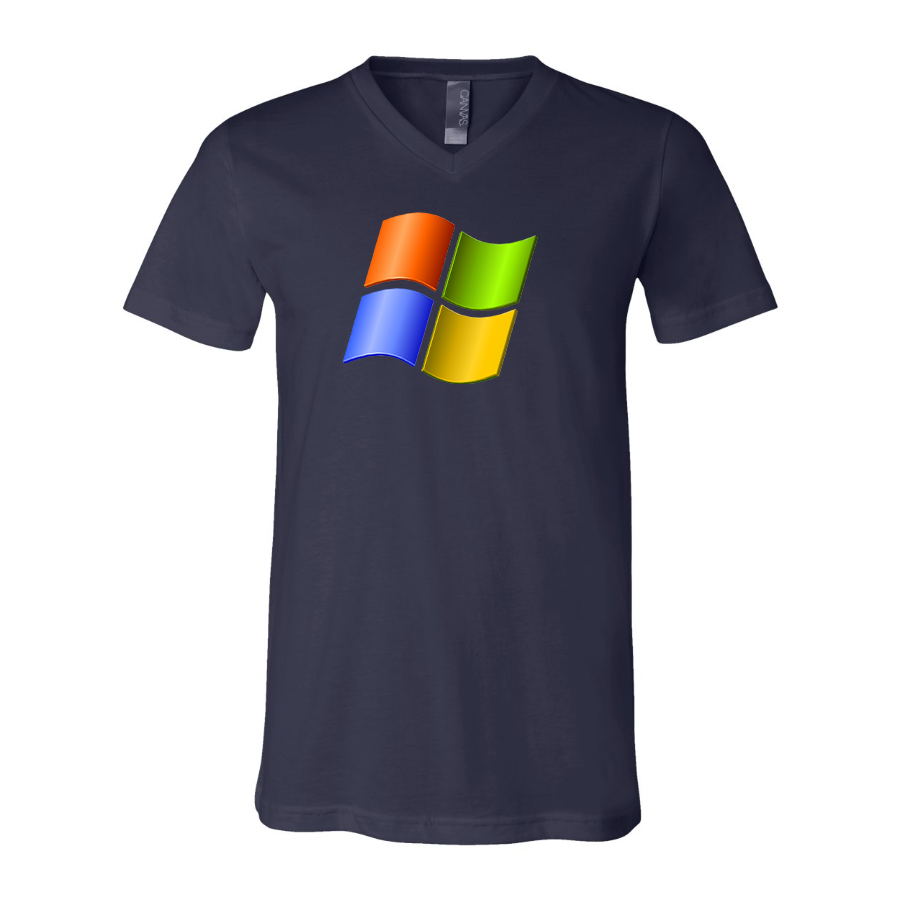 Men's Microsoft BELLA  CANVAS  Jersey V-Neck Tee