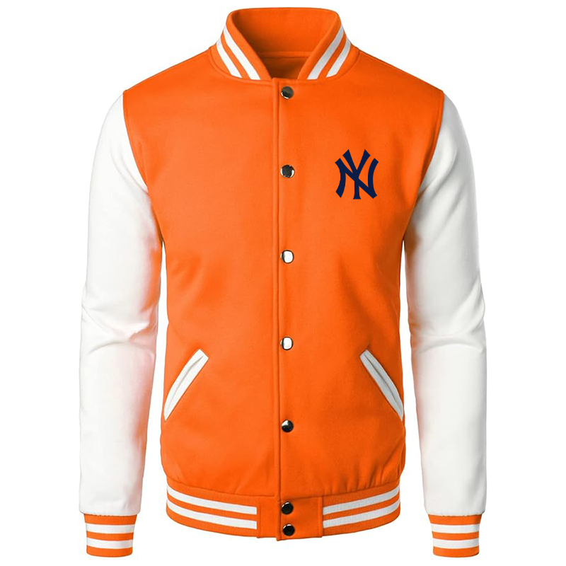 Men’s  New York NY Yankees Varsity Baseball Jacket Cotton Blend Letterman Jackets
