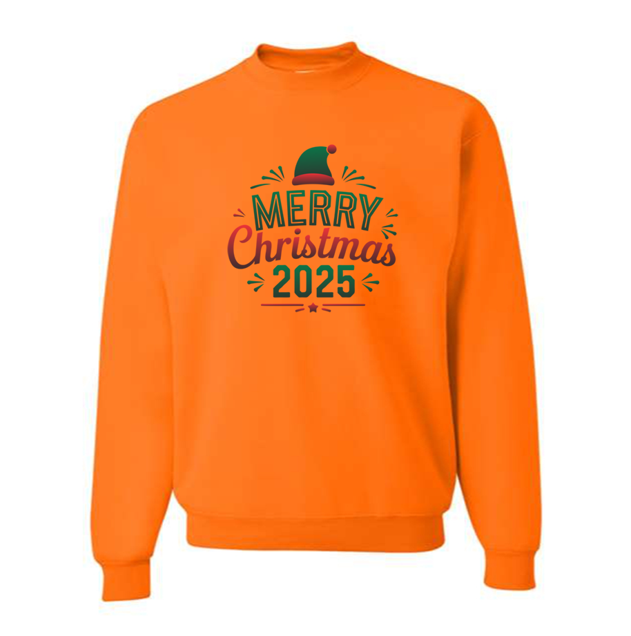 Men's Merry Christmas 2025 Crewneck Sweatshirt