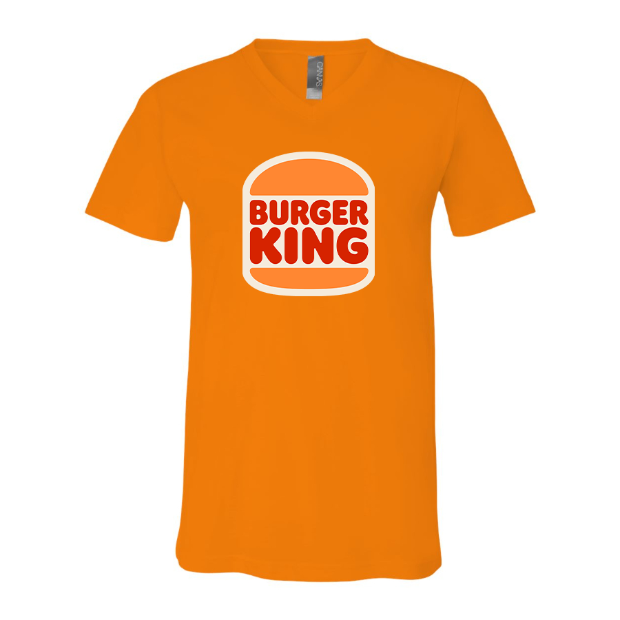 Men's Burger King BELLA  CANVAS  Jersey V-Neck Tee