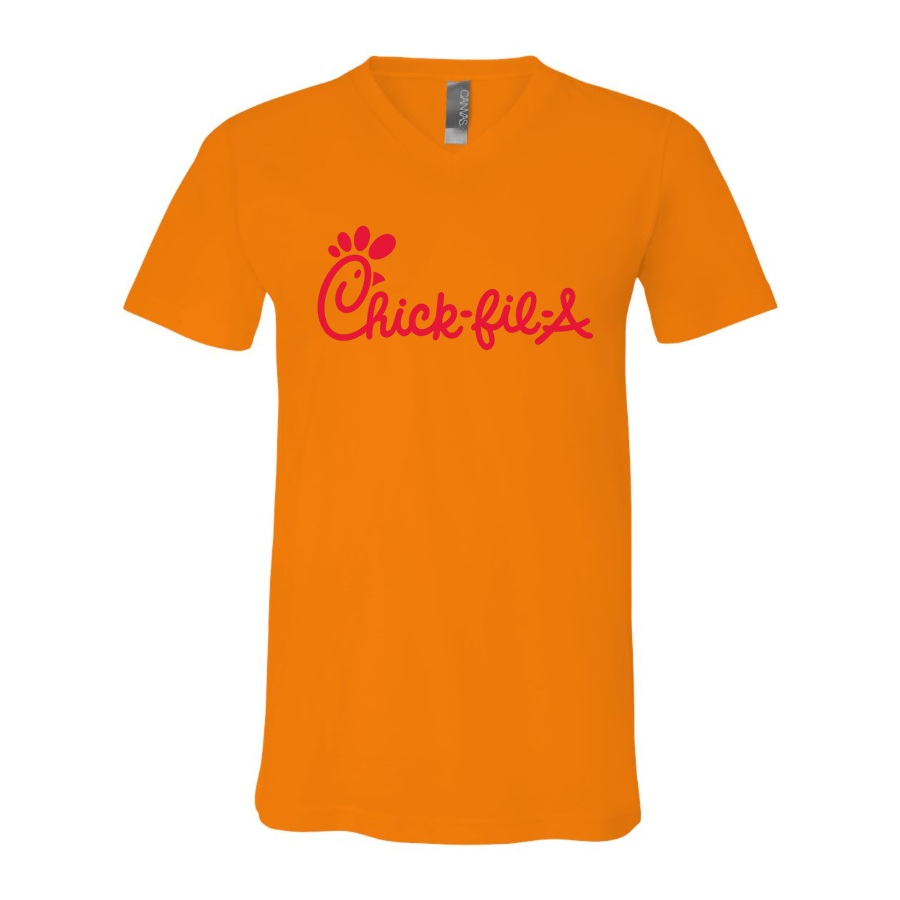 Men's Chick-fil-A BELLA  CANVAS  Jersey V-Neck Tee