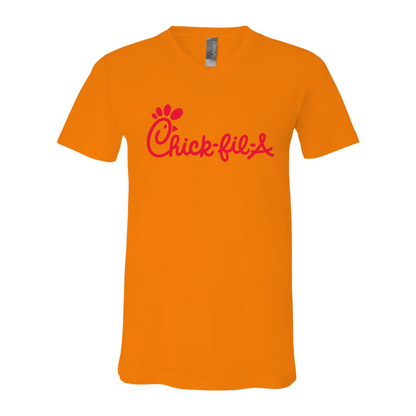 Men's Chick-fil-A BELLA  CANVAS  Jersey V-Neck Tee