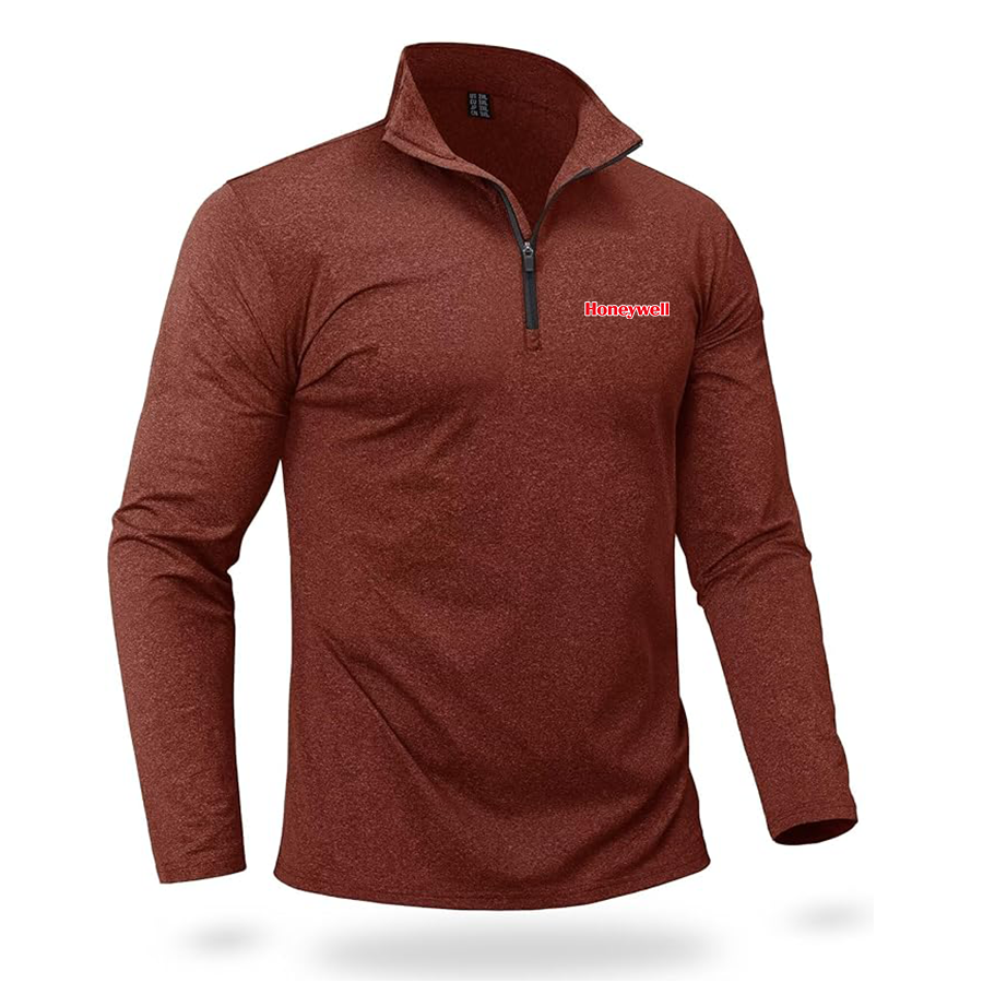 Men's Honeywell  Quarter Zip Pullover Premium Fleece Lined Heather Long Sleeve Golf Shirts Midweight 1/4 Half Zip Sweatshirts