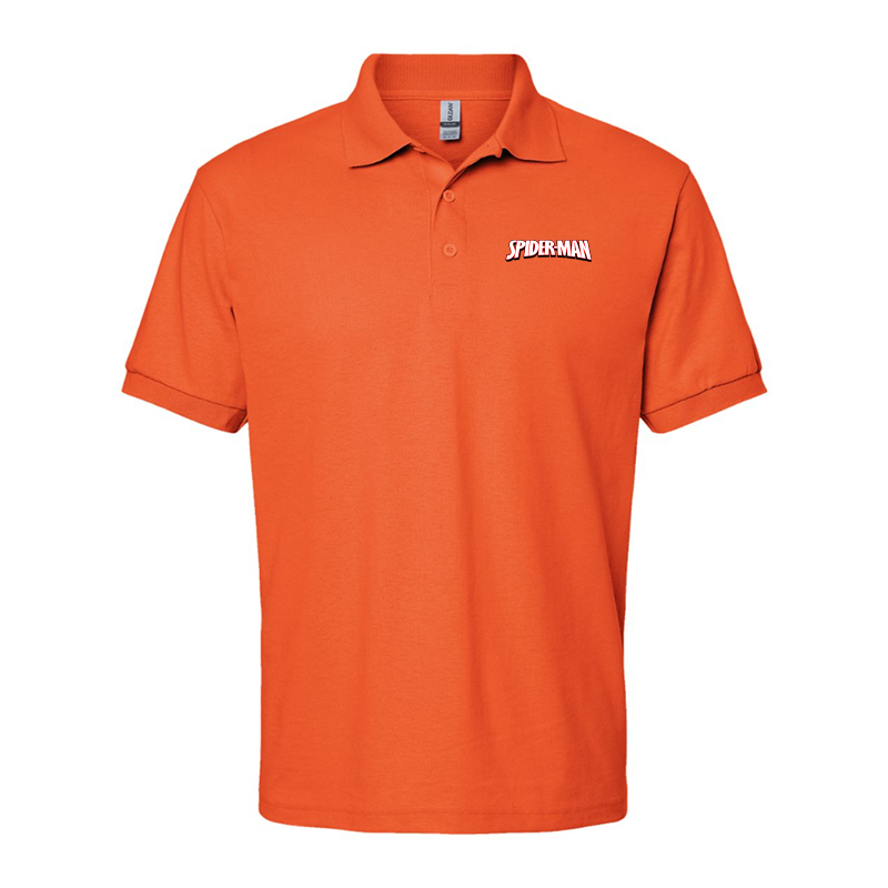Men's Spider Man  Gildan Dry Blend Jersey Polo
