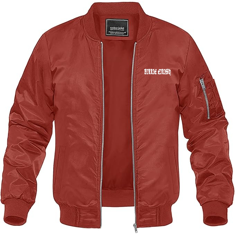 MAGNIVIT Men's Billie Eilish Lightweight Bomber Jacket Windbreaker Casual Fall Spring Outdoor Coat