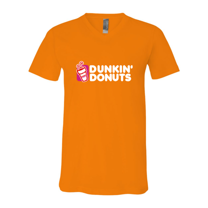 Men's Dunkin Donuts BELLA  CANVAS  Jersey V-Neck Tee