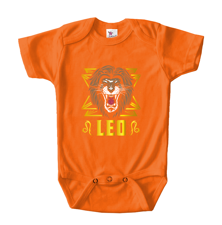 Leo Zodiac Sign Baby Romper Onesie