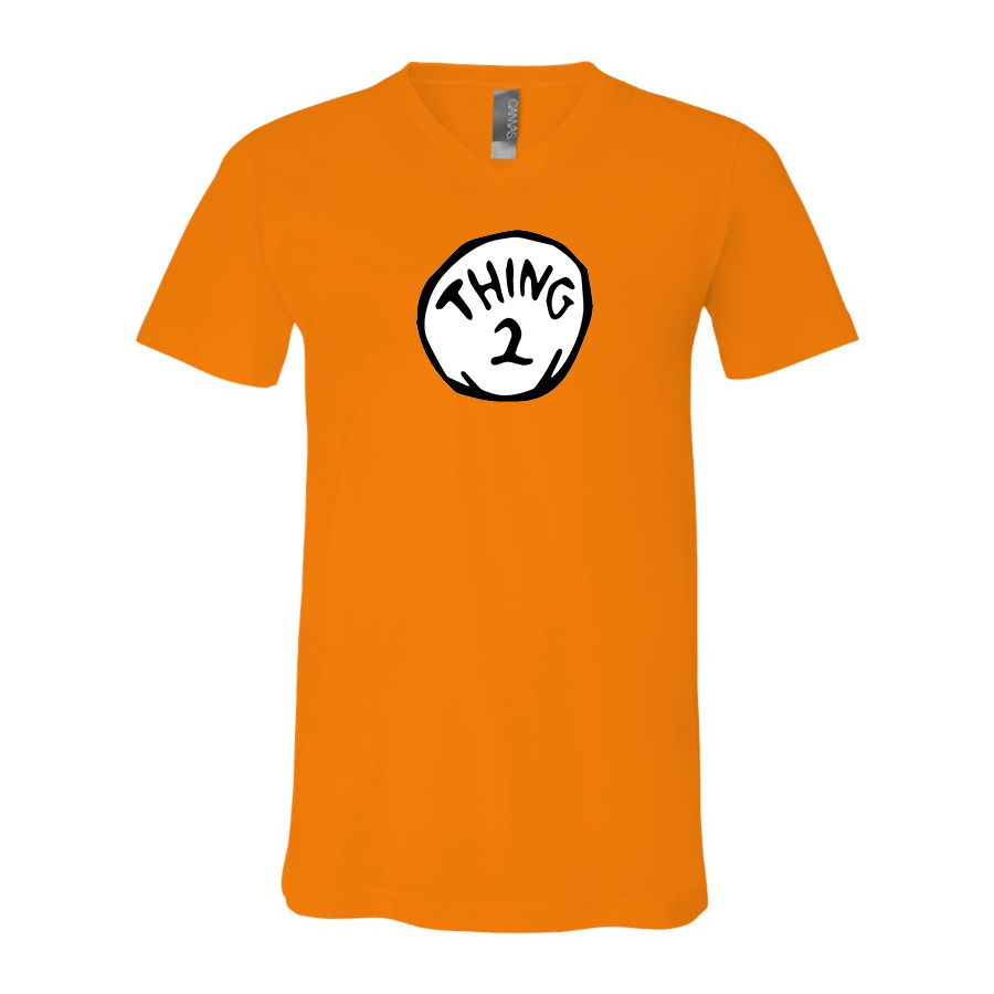 Men's Dr. Suess Thing 2 BELLA  CANVAS  Jersey V-Neck Tee