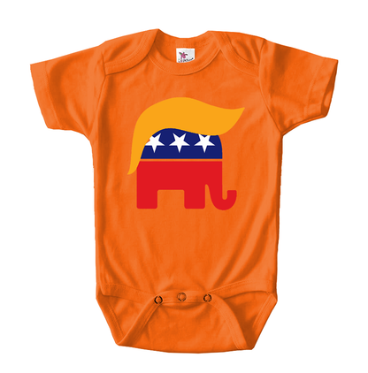 Donald Trump Hair Elephant Baby Romper Onesie