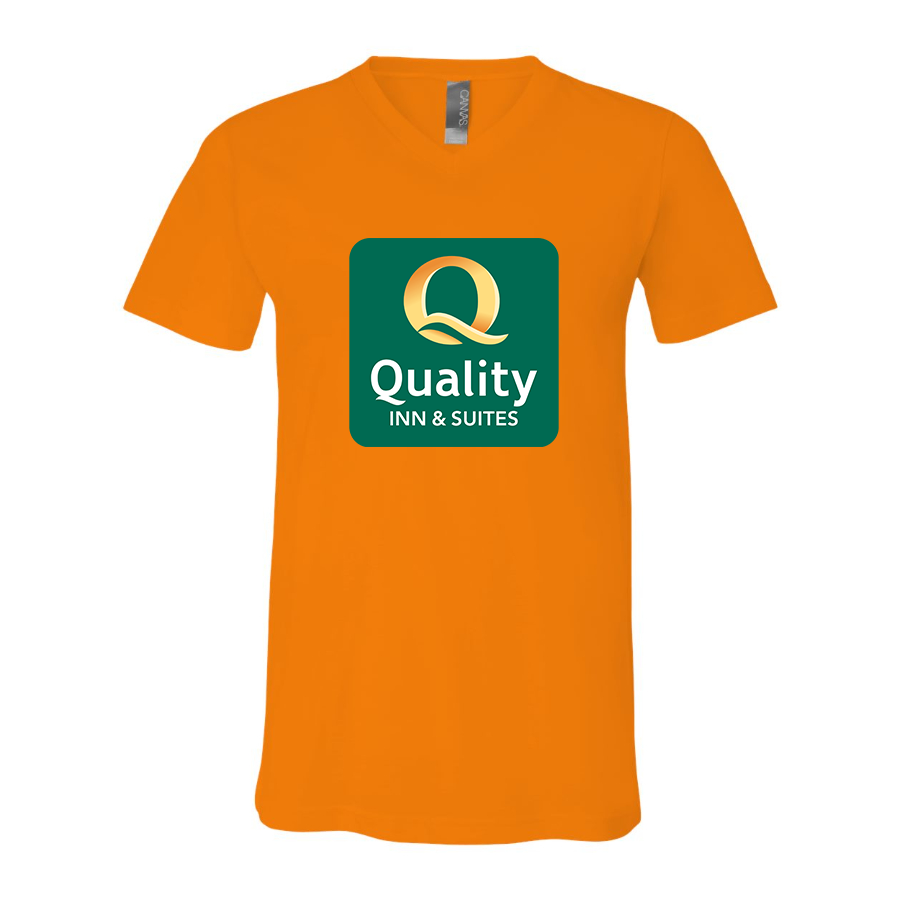 Men's Quality Inn & Suites BELLA  CANVAS  Jersey V-Neck Tee