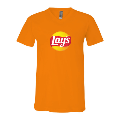 Men's Lays BELLA  CANVAS  Jersey V-Neck Tee