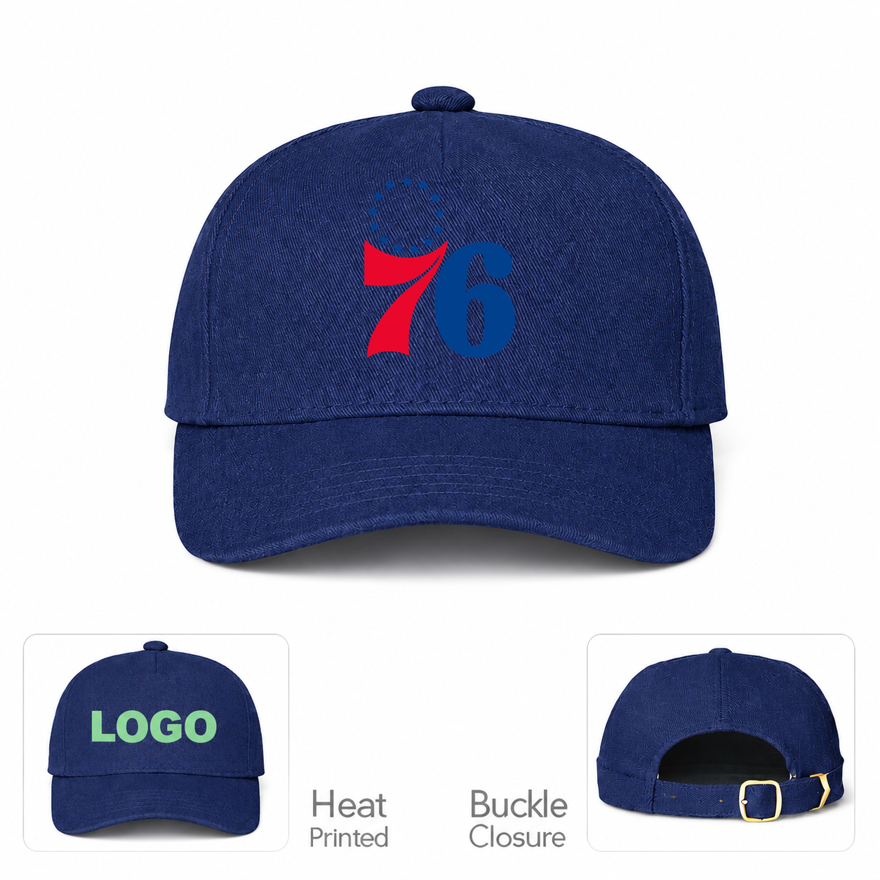 Philadelphia 76ers Dad Baseball Cap Hat
